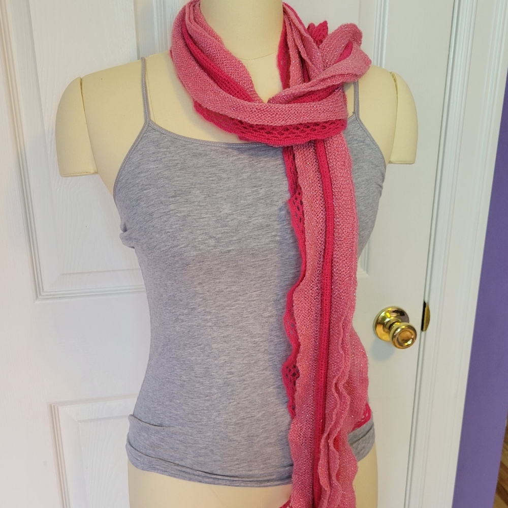 Pink Knit Scarf